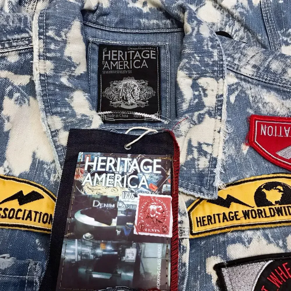 Heritage by America NWT Vest Jean Jacket Men 3X - Picture 11 of 14